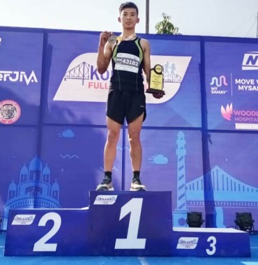 Nimsang Limboo wins gold in Kolkata Marathon  