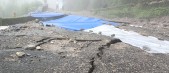 Vehicular movement halted on NH 110 due to cracks and landslides