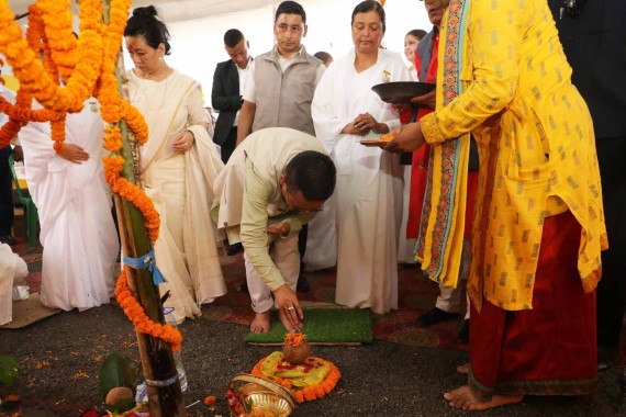 CM attends Bhumi Puja for ‘Shivamani Dham’ at Namchi 