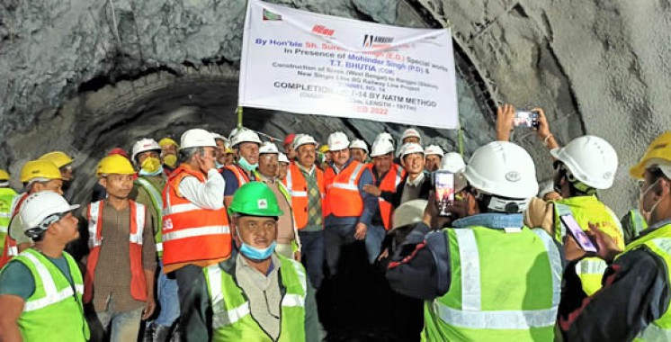 Tunnel breakthrough achieved in Sikkim railway project