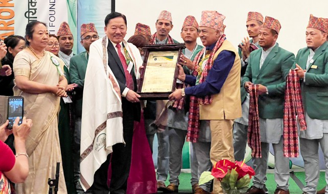 Global Bhutanese Literary Organisation felicitates Chamling at Pennsylvania 