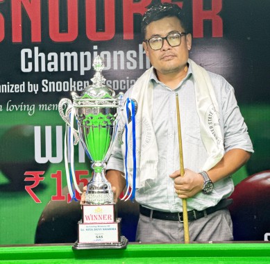 Tenzing Norbu Chettri wins inaugural intra-State snooker championship