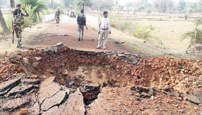 Chhattisgarh: 8 jawans, driver killed as Maoists blow up security vehicle 