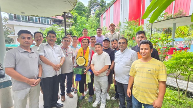 Grand welcome for Joshan Rai after promoting Sikkim across India
