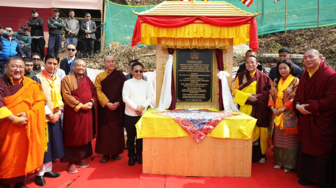 Salang ceremony held for Gyalwa Lhatsun Chenpo Centre at Simick Lingzey, Rapen & Badong