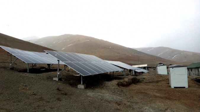 Indian Army solar energy harnessing plant in North Sikkim