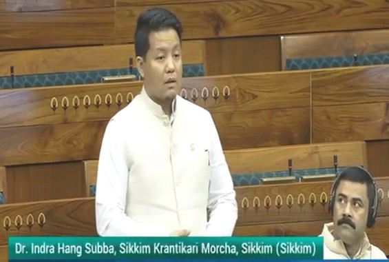 Indra Hang raises pending demands of Sikkim in Parliament