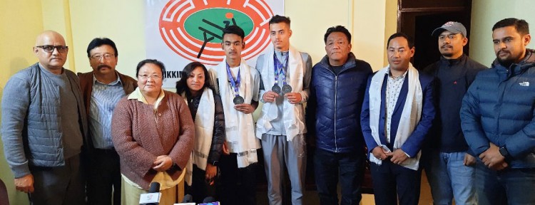 SAA felicitates four athletes for winning medals in NE Olympic 