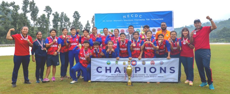 NECDC women’s T20 tournament: Sikkim, Nagaland joint winners after rain washes out final