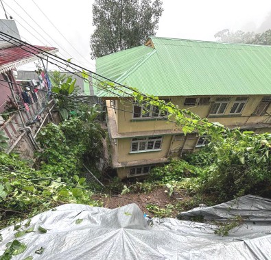 DDMA team visits landslide affected areas in Gangtok district