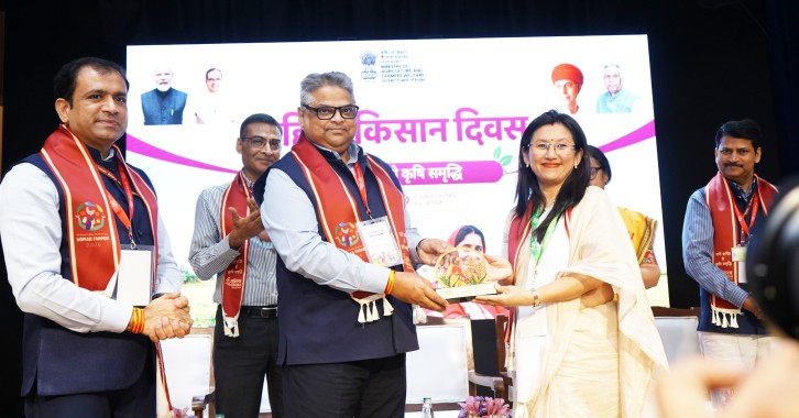 Agriculture Ministry felicitates Sikkim’s women farmer, agriculture officer 