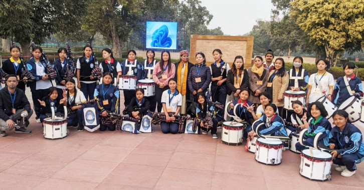 Namchi girls’ school wins national pipe band competition