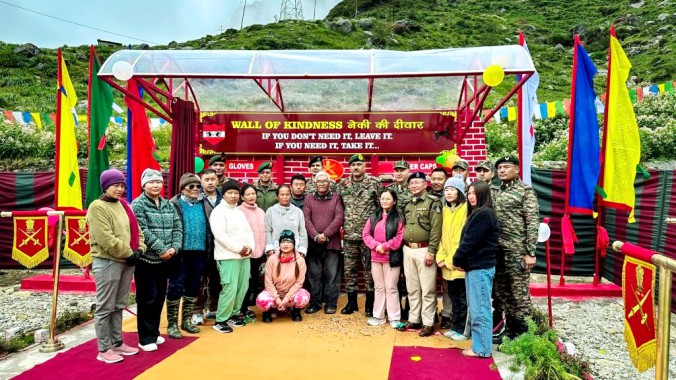 Wall of Kindness inaugurated at Tsomgo: From Walls of Defence to Walls of Compassion