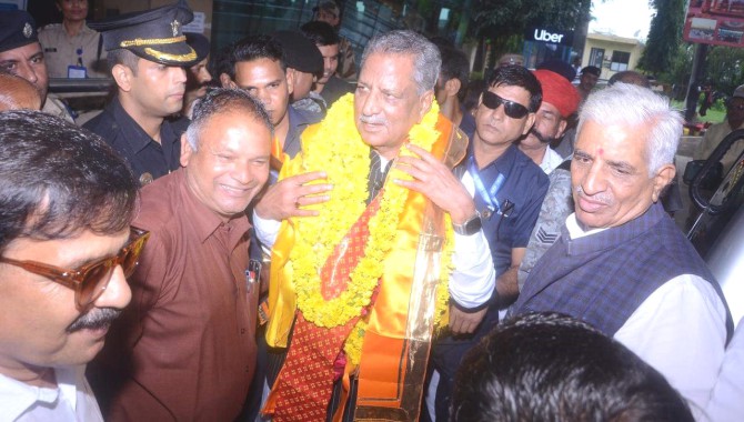 Governor Om Prakash Mathur receives warm welcome in Rajasthan