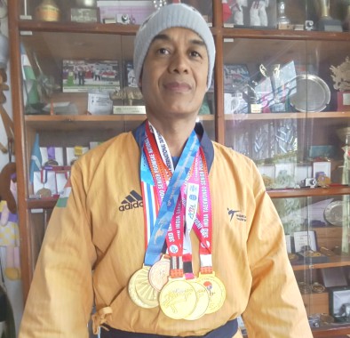 Trilok Subba secures hat-trick of national taekwondo gold medals