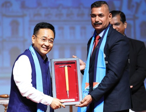 Sikkim CM felicitated by St. Joseph’s School