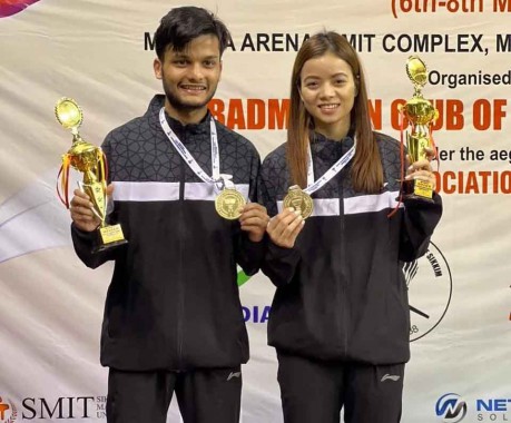 Sunandita Bista and Uttam Jindal are the State badminton champions