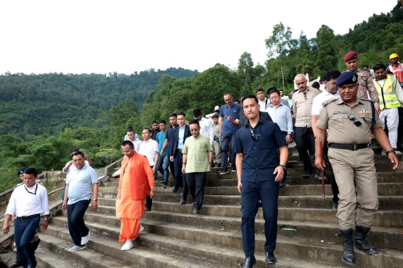 CM inspects various infrastructural projects under Soreng district
