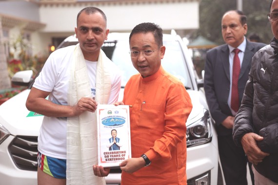 Shanti Ram on a nationwide run to mark Sikkim’s 50th Statehood