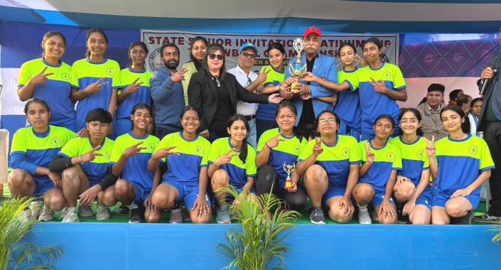 Darjeeling District wins State Senior Platinum Cup Throwball Championship 