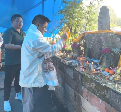 Pre-celebration of Tendong Lho Rum Faat at sacred Tendong Hill
