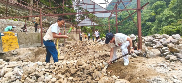 Children’s park at Rimbi nears completion through mass ‘Shram Daan’