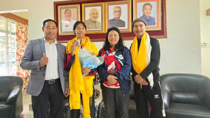 Sikkim karateka Muskan Tamang clinches bronze medal at 69th National School Games