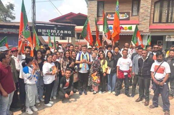 BJP candidates undertake door-to-door campaign across Sikkim