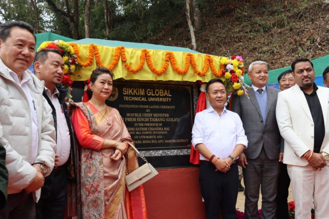 CM lays foundation stone for Sikkim Global Technical University in Namchi