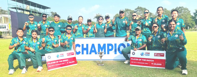 Women’s team clinch first-ever national cricket title for Sikkim